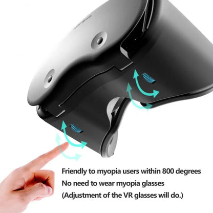 Virtual Reality 3D VR Headset Smart Glasses Helmet For Smartphones Cell Phone Mobile 7 Inches Lenses Binoculars With Controllers