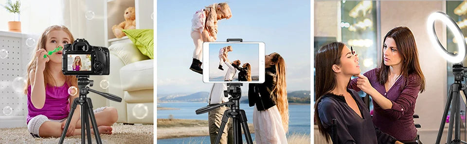 Tripod For Phone 100cm Video Recording Phone Tripod Stand with Bluetooth Remote Universal Camera Phone Photography Stand