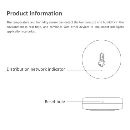 Tuya Zigbee Temperature And Humidity Sensor Voice Control Intelligent Home Hygrometer Real-time Monitoring Voice Alexa