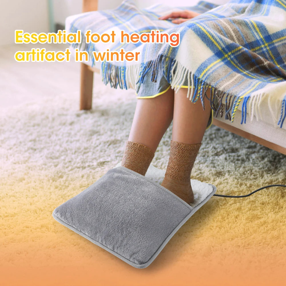 Winter Electric Foot Heating Pad USB Charging Soft Plush Washable Foot Warmer Heater Improve Sleeping Household Foot Warming Mat