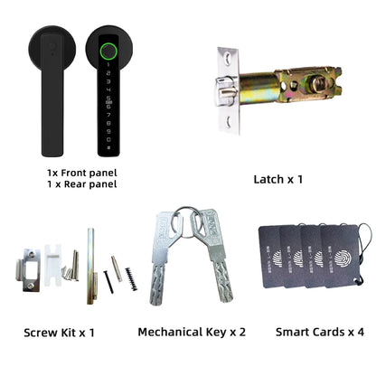 RAYKUBE M5 Tuya BLE Fingerprint Door Lock Digital Electronic Lock with Password/Key/IC Card/ Smartlife/ Tuya APP Unlock