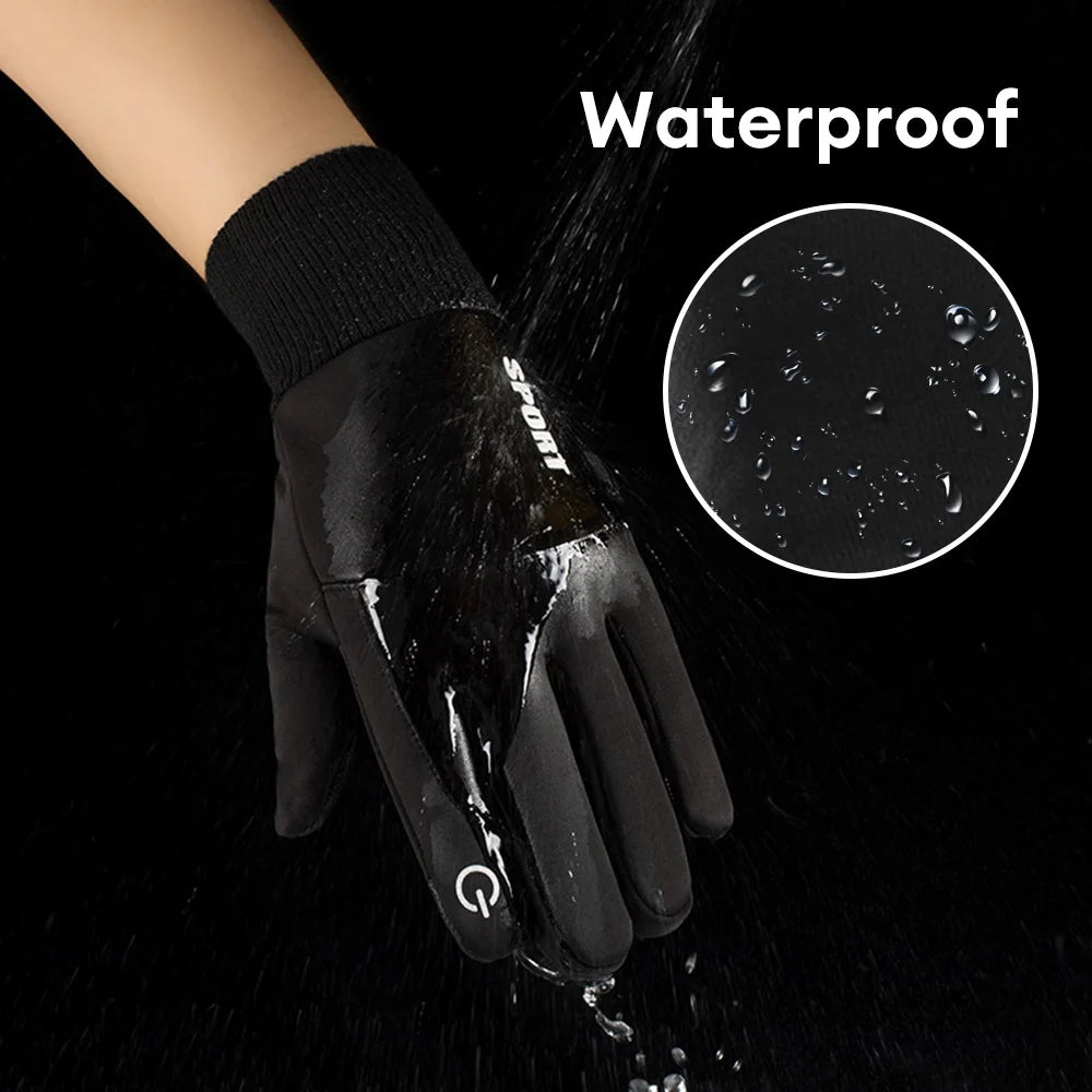 Winter Waterproof Men's Gloves Windproof Sports Fishing Touchscreen Driving Motorcycle Ski Non-slip Warm Cycling Women Gloves