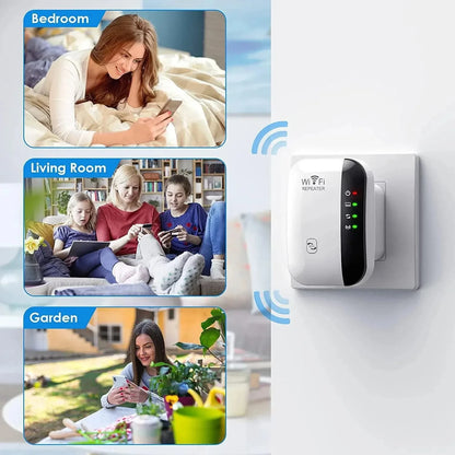 Wifi Repeater Wireless Signal Amplifier Extended Network Enhancer EU US Home Router 300m Thro