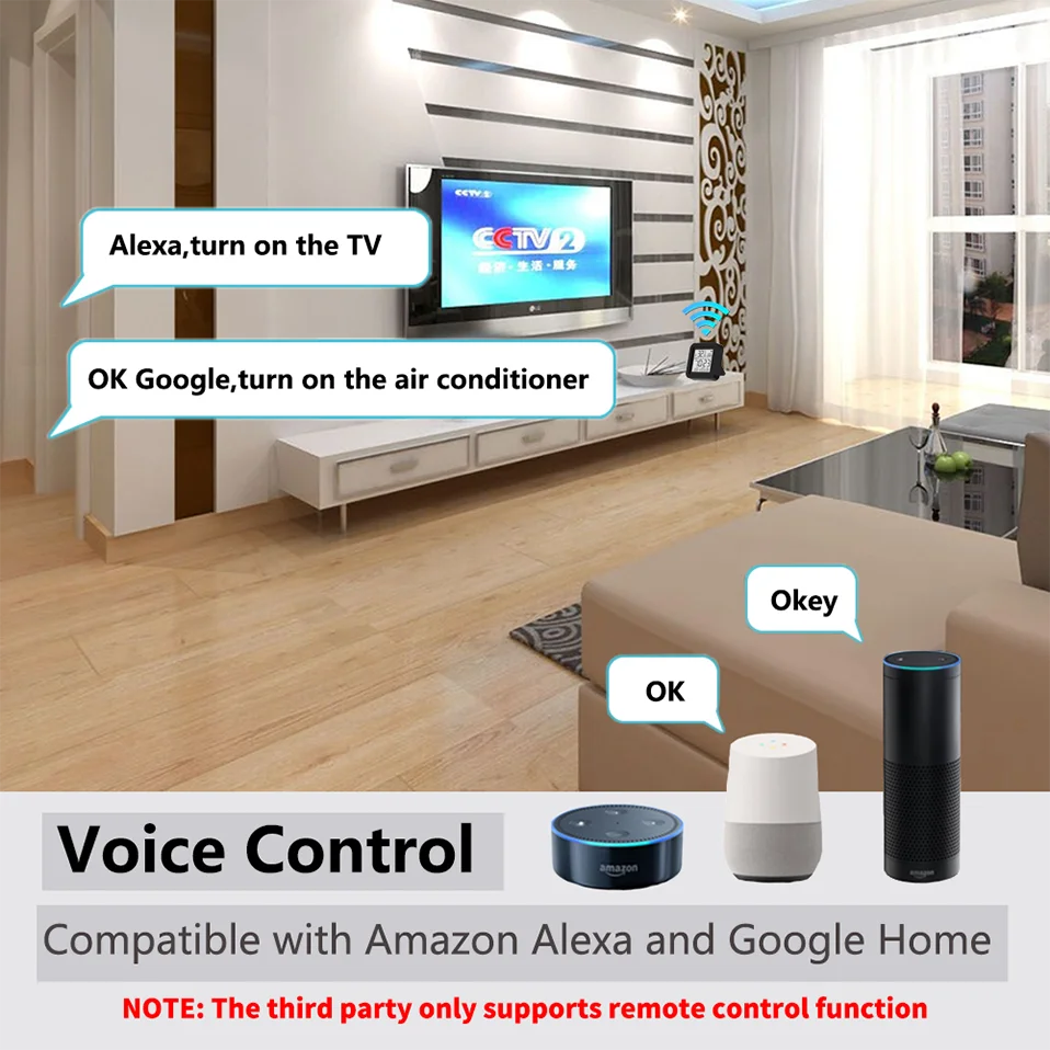 Tuya Smart Universal IR Remote With Temperature Humidity Sensor for Air Conditioner TV AC Works with Alexa Google Home Yandex