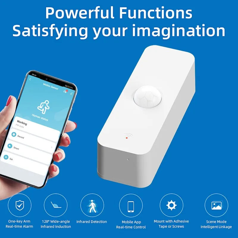 Tuya WiFi PIR Motion Sensor Smart Home Human Body Infrared Detector Security Smart Life Works With Alexa Google Home