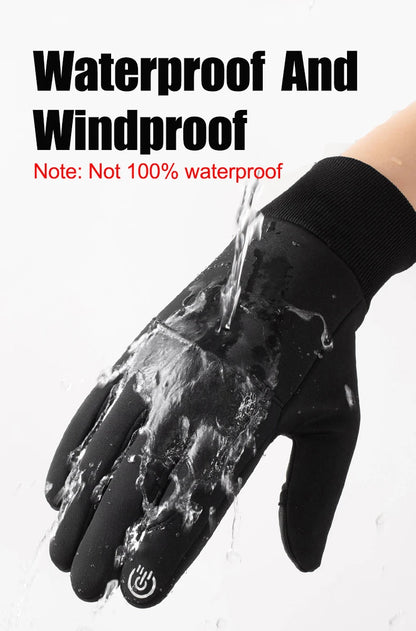 Winter Flip Open Two Finger Gloves Men Women Warm Touch Screen Gloves Outdoor Windproof Waterproof Cycling Skiing Fishing Gloves