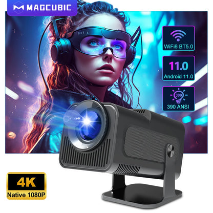 Magcubic 4K Native 1080P Android 11 Projector 390ANSI HY320 Dual Wifi6 BT5.0 Cinema Outdoor Portable Projetor Upgrated HY300