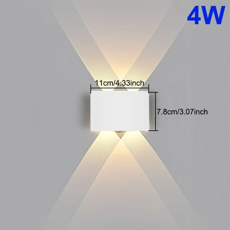 LED Wall Light Waterproof IP65 Outdoor Wall Lamp Garden Porch Light Decor Garden Yard Bathroom Bedroom Living Room AC85-265V