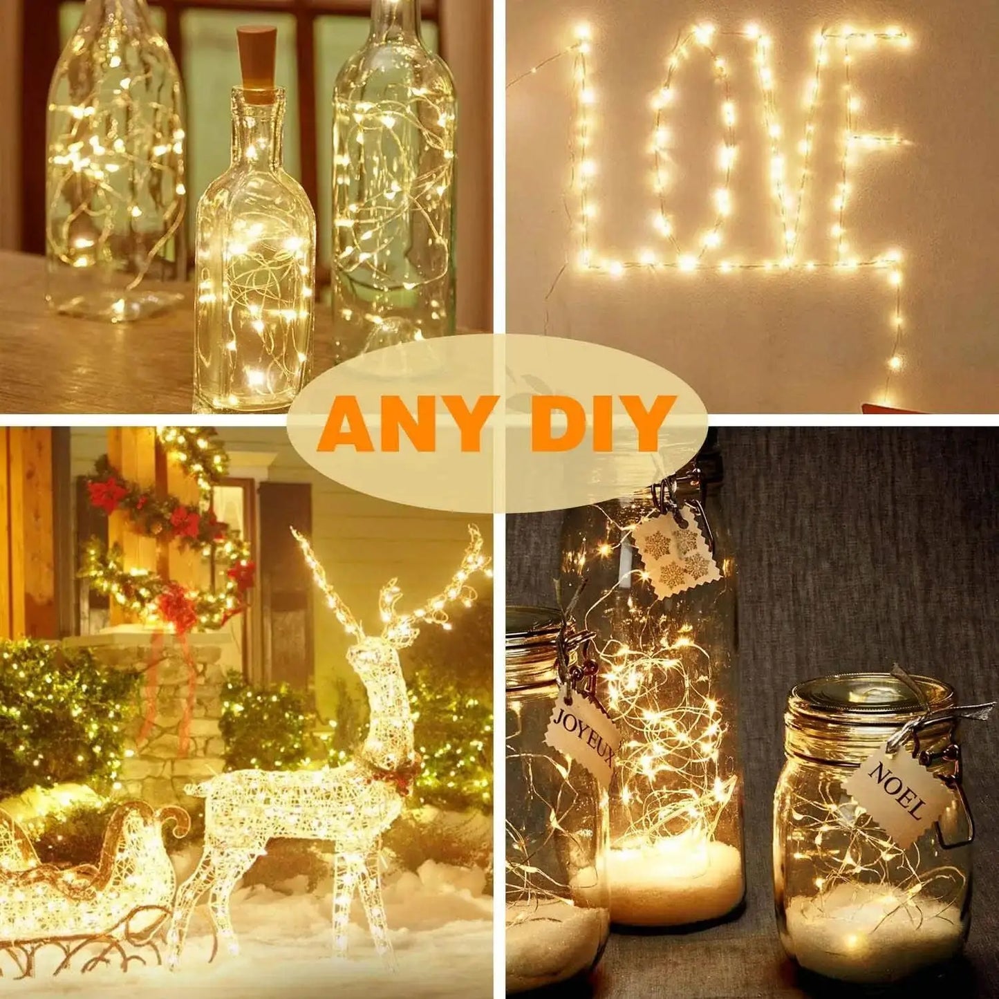 Solar String Lights Outdoor Waterproof Solar Fairy Lights 8 Modes Solar Christmas Lights for Garden Patio Wedding Decorations