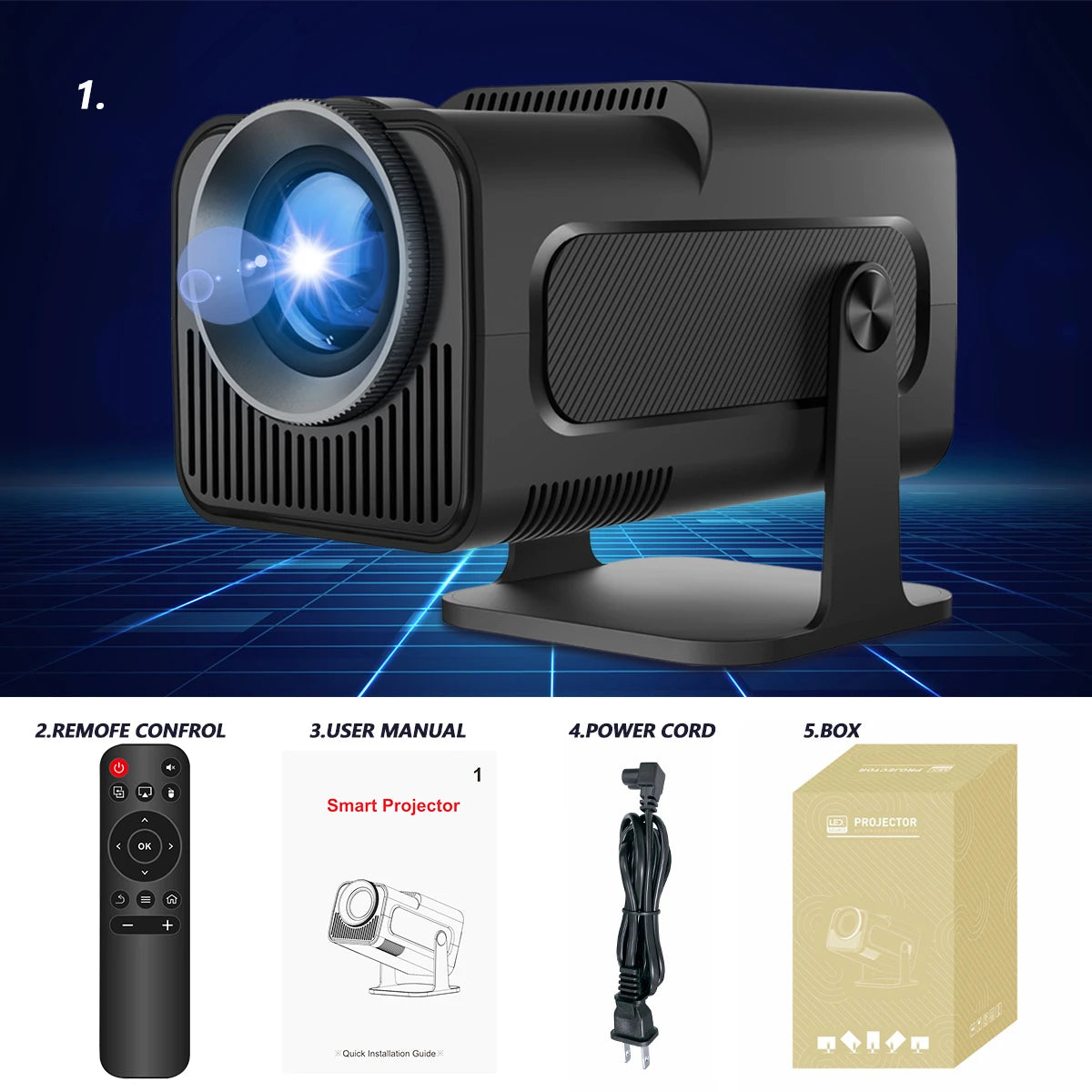 Magcubic 4K Native 1080P Android 11 Projector 390ANSI HY320 Dual Wifi6 BT5.0 Cinema Outdoor Portable Projetor Upgrated HY300