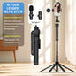 Portable selfie tripod wireless remote control Stabilizer 360 ° rotation Facial tracking for video recording and live streaming