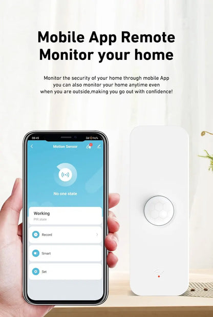 Tuya WiFi PIR Motion Sensor Smart Home Human Body Infrared Detector Security Smart Life Works With Alexa Google Home