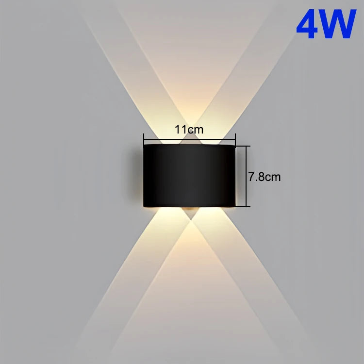 LED Wall Light Waterproof IP65 Outdoor Wall Lamp Garden Porch Light Decor Garden Yard Bathroom Bedroom Living Room AC85-265V