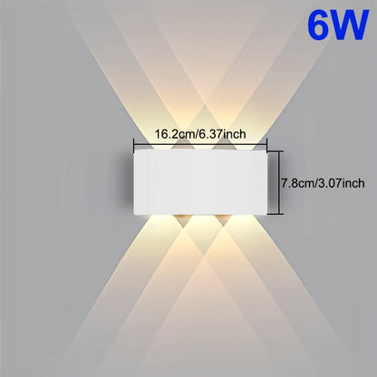 LED Wall Light Waterproof IP65 Outdoor Wall Lamp Garden Porch Light Decor Garden Yard Bathroom Bedroom Living Room AC85-265V