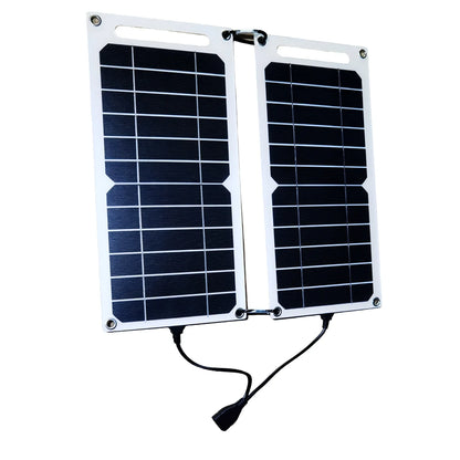 35W Solar Panel With USB Waterproof Outdoor Hiking And Camping Portable Battery Mobile Phone Charging Bank Charging Panel 6.8V