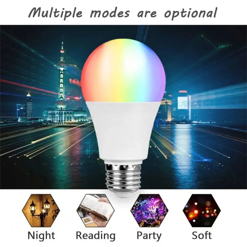 Smart Bulb E27 9W WiFi Bubble Dimmable LED Light Voice Control Bulb RGBCW 100-240V Smart Life Bulb Support Alexa Google Home