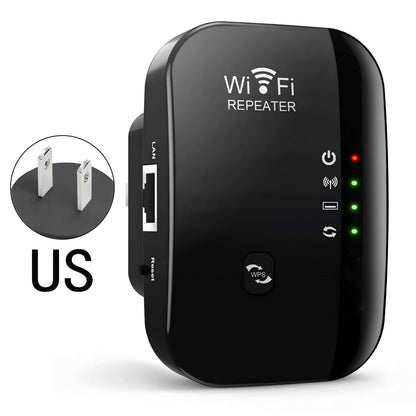 Wifi Repeater Wireless Signal Amplifier Extended Network Enhancer EU US Home Router 300m Thro