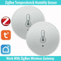 Tuya Zigbee Temperature And Humidity Sensor Voice Control Intelligent Home Hygrometer Real-time Monitoring Voice Alexa