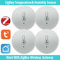 Tuya Zigbee Temperature And Humidity Sensor Voice Control Intelligent Home Hygrometer Real-time Monitoring Voice Alexa