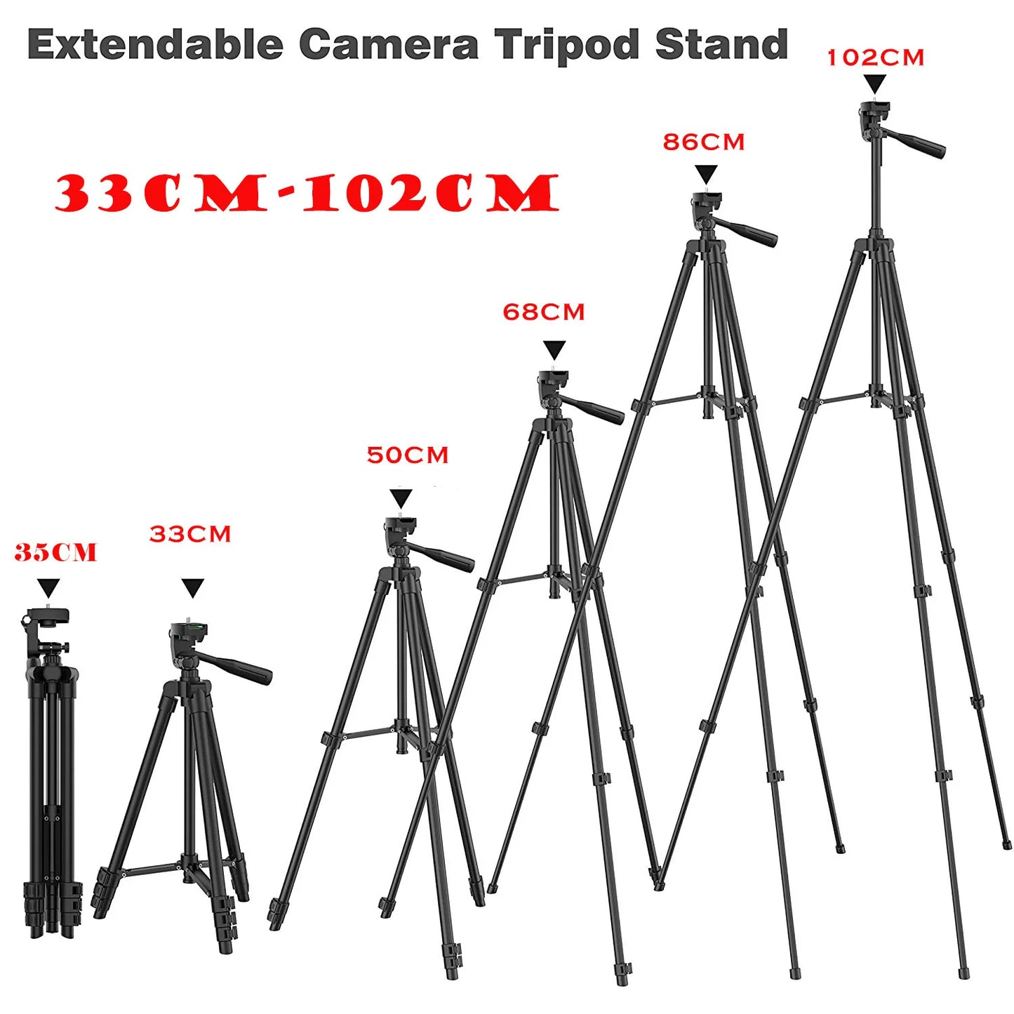 Tripod For Phone 100cm Video Recording Phone Tripod Stand with Bluetooth Remote Universal Camera Phone Photography Stand