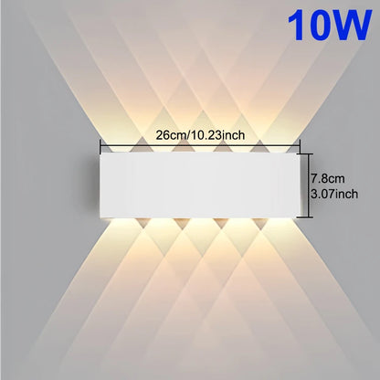 LED Wall Light Waterproof IP65 Outdoor Wall Lamp Garden Porch Light Decor Garden Yard Bathroom Bedroom Living Room AC85-265V