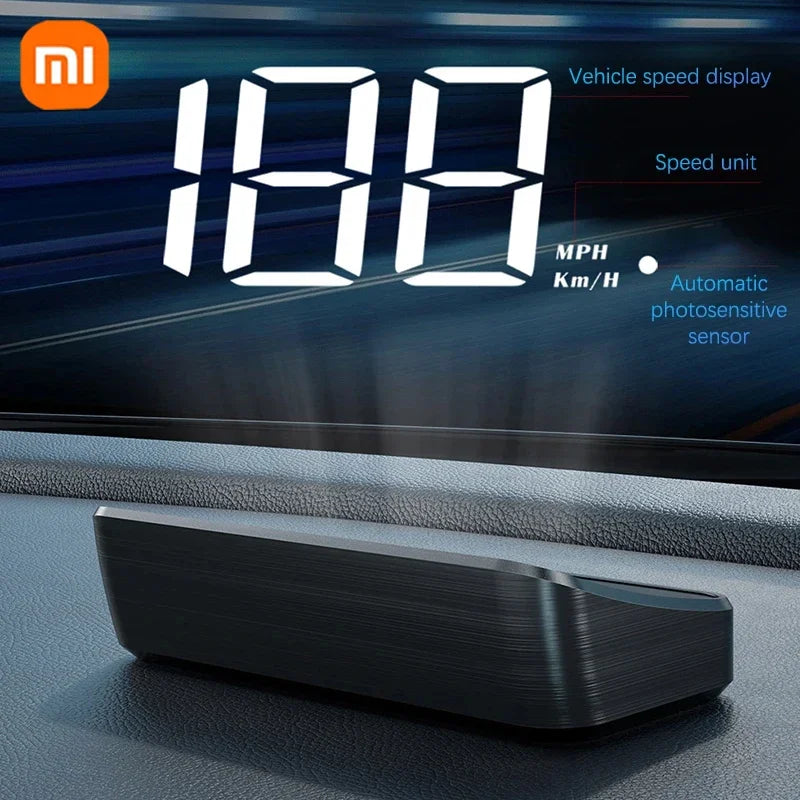 Xiaomi In-vehicle Speedometer HUD Head Up Display Digital Speed Meter Windshield Projector Vehicles Truck Electronics Accessorie