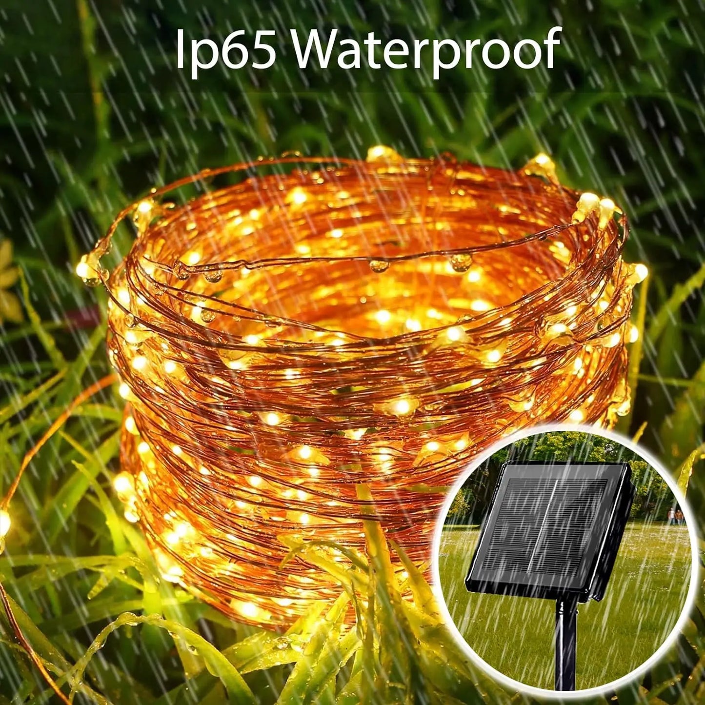 Solar String Lights Outdoor Waterproof Solar Fairy Lights 8 Modes Solar Christmas Lights for Garden Patio Wedding Decorations