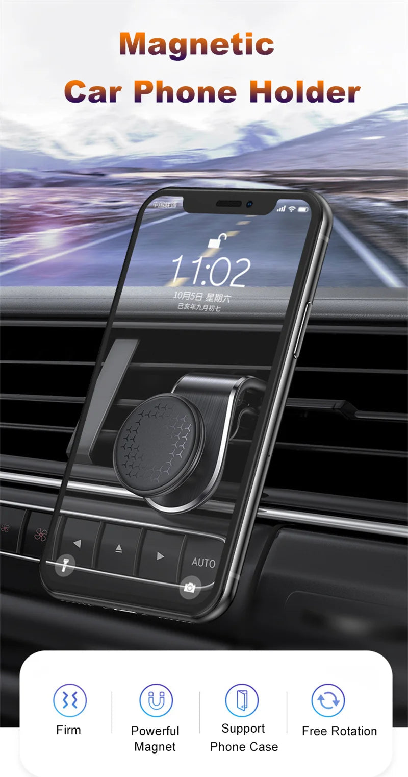 Magnetic Car Phone Holder Stand Air Vent Magnet Car Mount GPS Smartphone Mobile Support In Car Bracket for iPhone Samsung Xiaomi