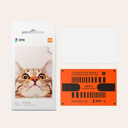 Xiaomi Pocket Printer Paper ZINK Self-adhesive Photo Print Sheets For Xiaomi 3-inch Mini Pocket Photo Printer AR Printer 1S