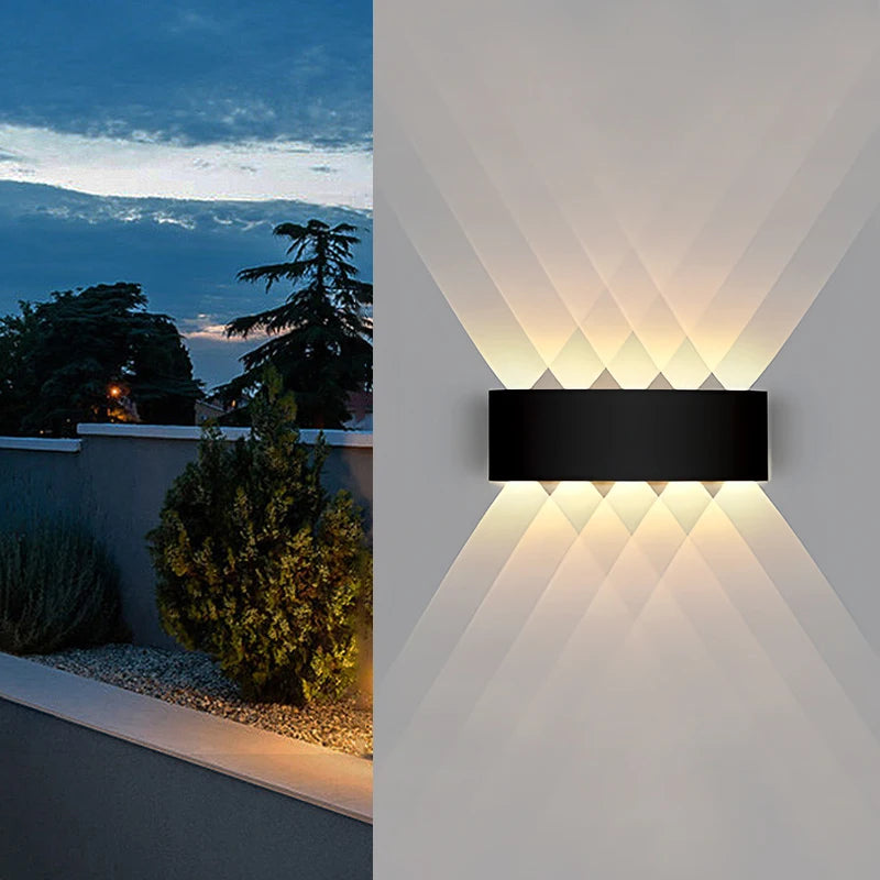 LED Wall Light Waterproof IP65 Outdoor Wall Lamp Garden Porch Light Decor Garden Yard Bathroom Bedroom Living Room AC85-265V