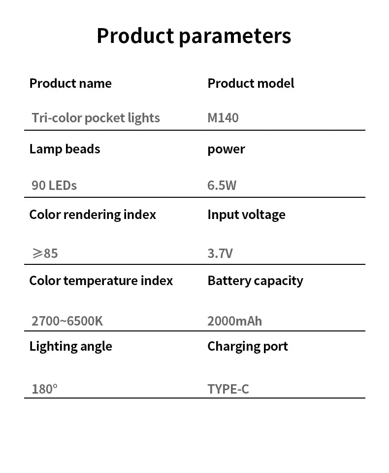 Rechargeable LED fill light 3 color temperature modes portable pocket light For cell phones laptops makeup TikTok selfie videos