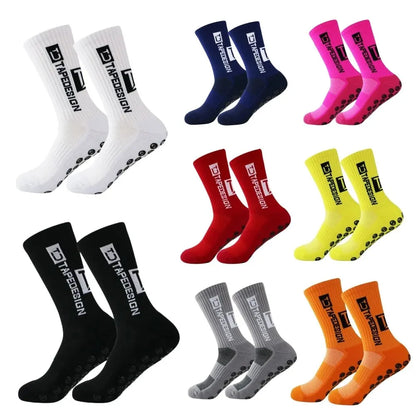 New Men Anti-Slip Football Socks High Quality Soft Breathable Thickened Sports Socks Running Cycling Hiking Women Soccer Socks