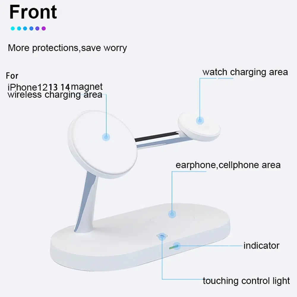 3 in 1 Wireless Magnetic Charger Stand